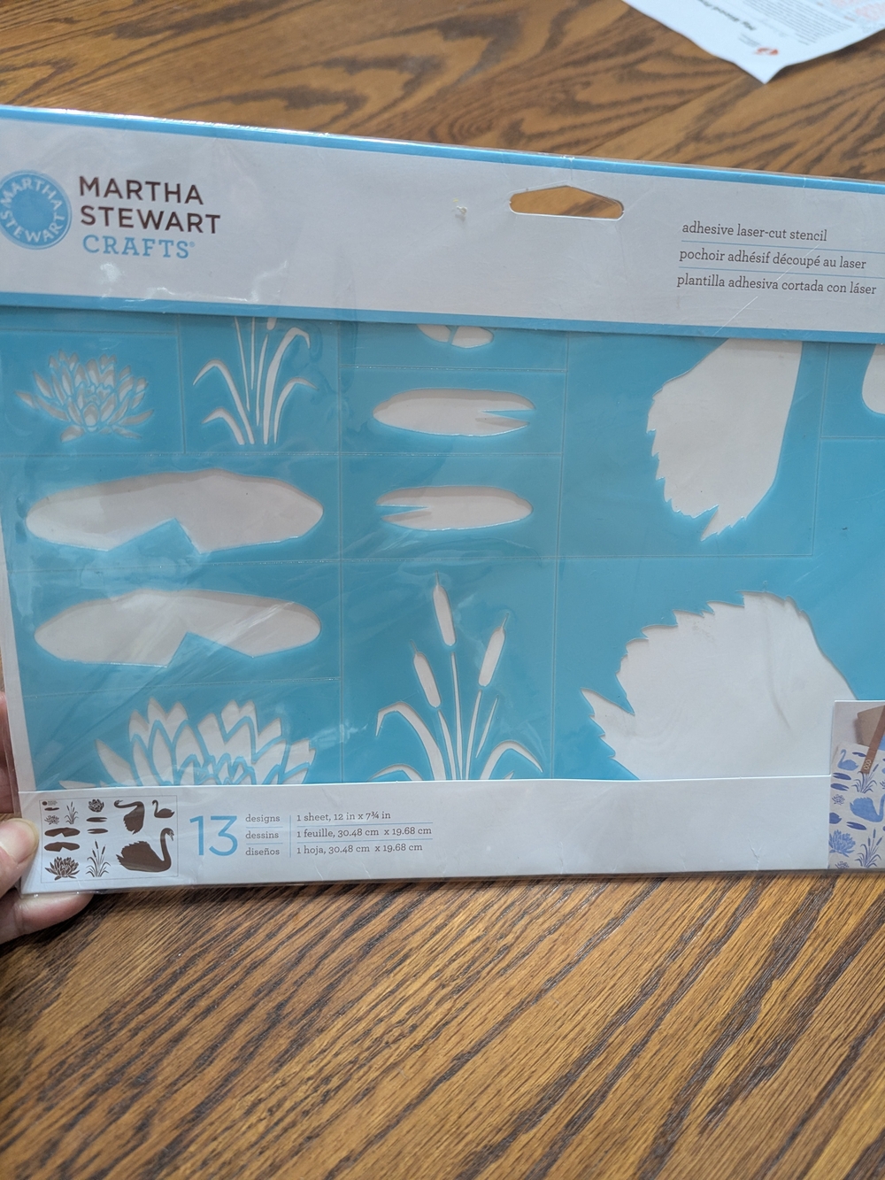 Martha Stewart Blue Adhesive Laser-Cut Stencil Sheet